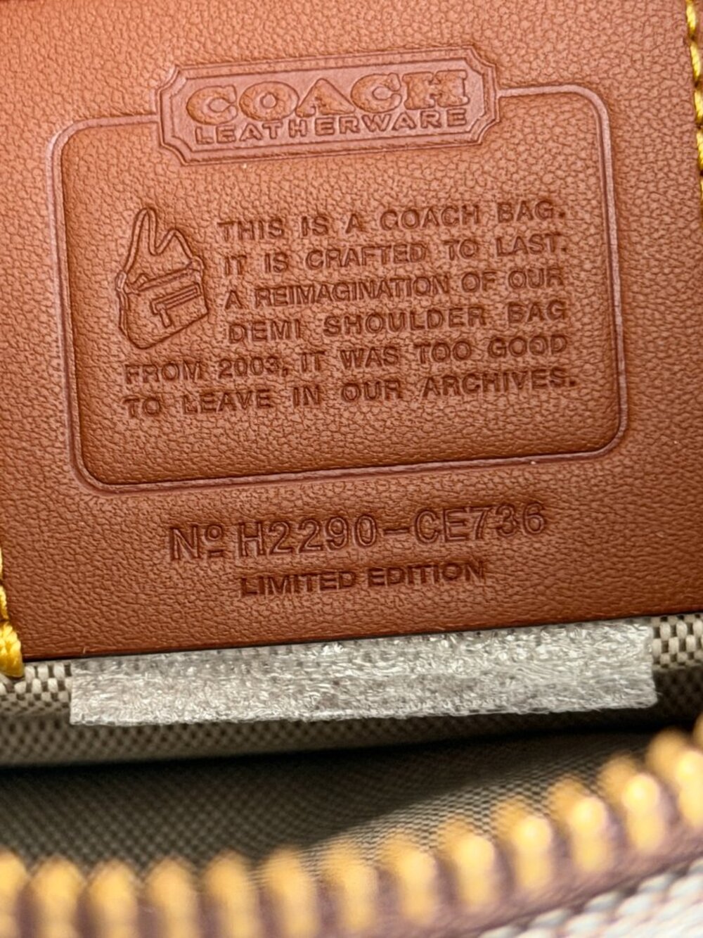 Coach Demi Signature Monogram Jacquard Shoulder Bag - Picture 14 of 16
